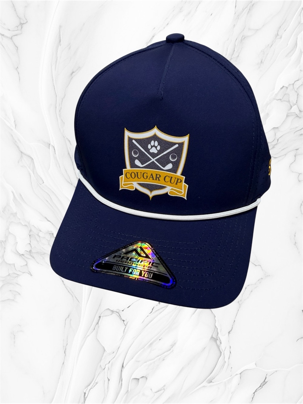 Cougar Cup Navy blue Rope-Trim Baseball Cap adjustable